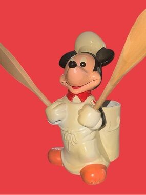 Vintage Disney 1986 Chef Mickey Mouse Kitchenware Utensil Holder By HOAN LTD.